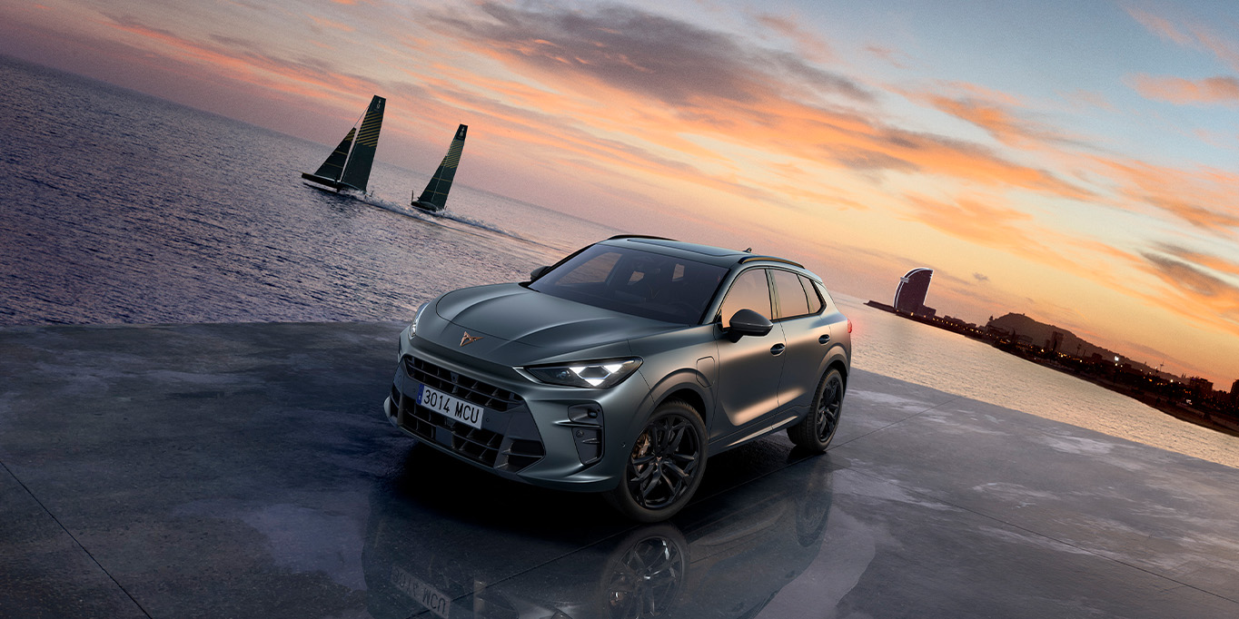 CUPRA Terramar, 37th America's Cup edition during sunset in Barcelona.